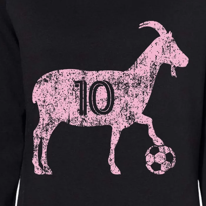 Goat 10 Funny Soccer Womens California Wash Sweatshirt