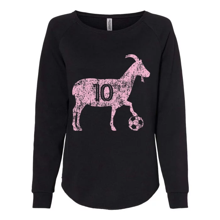 Goat 10 Funny Soccer Womens California Wash Sweatshirt