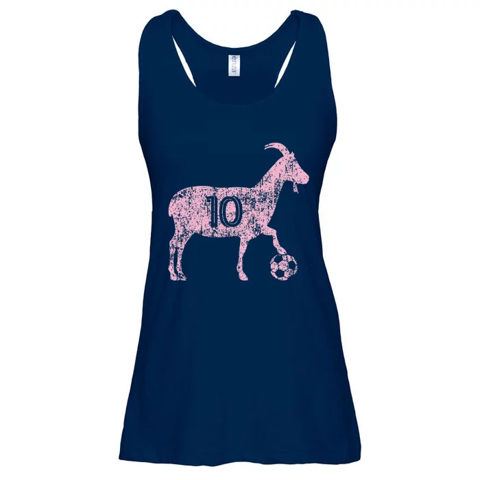 Goat 10 Funny Soccer Ladies Essential Flowy Tank