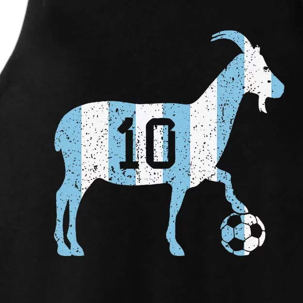 Goat 10 Funny Soccer Ladies Tri-Blend Wicking Tank