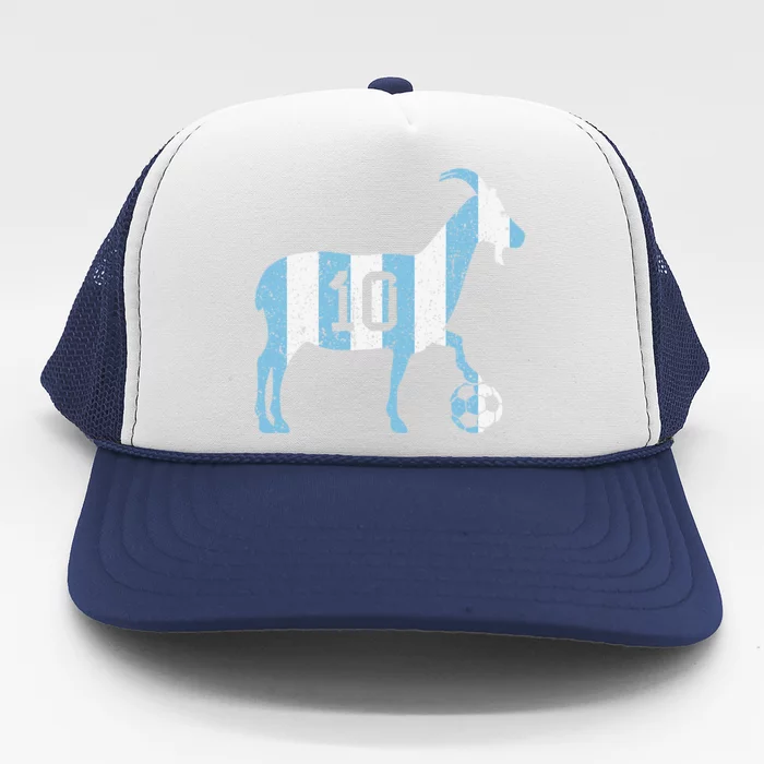 Goat 10 Funny Soccer Trucker Hat