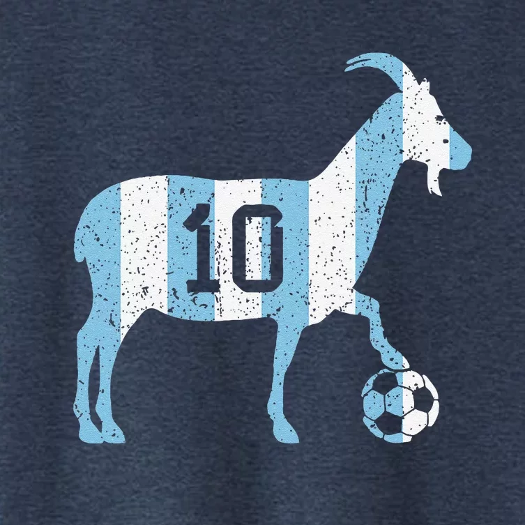 Goat 10 Funny Soccer Women's Crop Top Tee