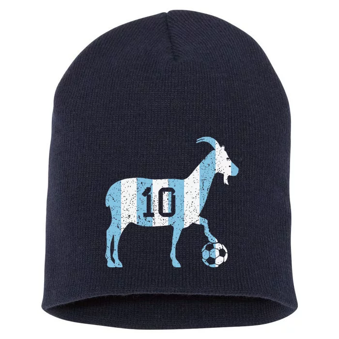 Goat 10 Funny Soccer Short Acrylic Beanie