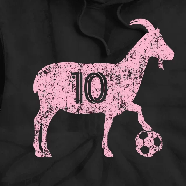 Goat 10 Funny Soccer Tie Dye Hoodie