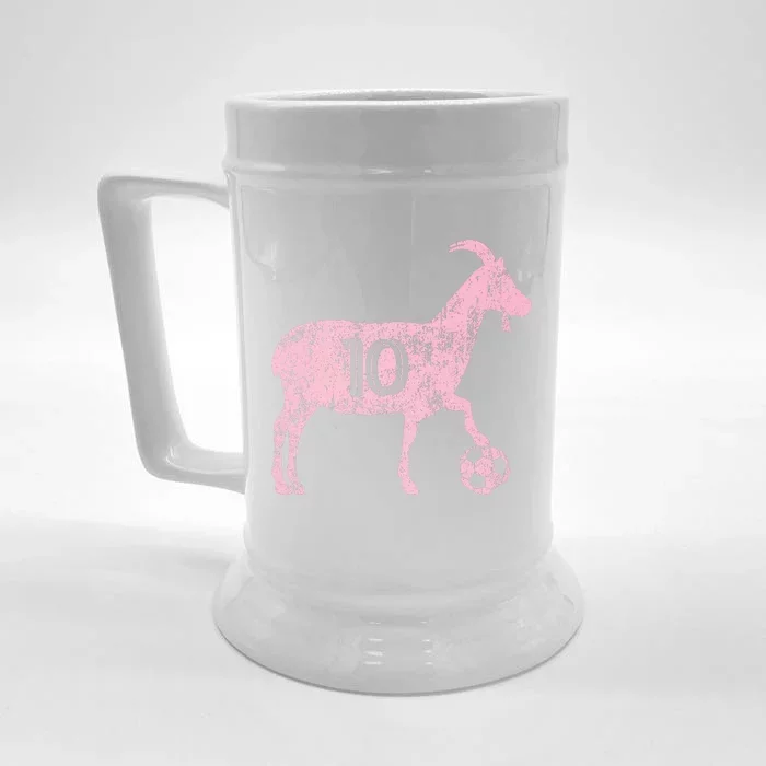 Goat 10 Funny Soccer Front & Back Beer Stein