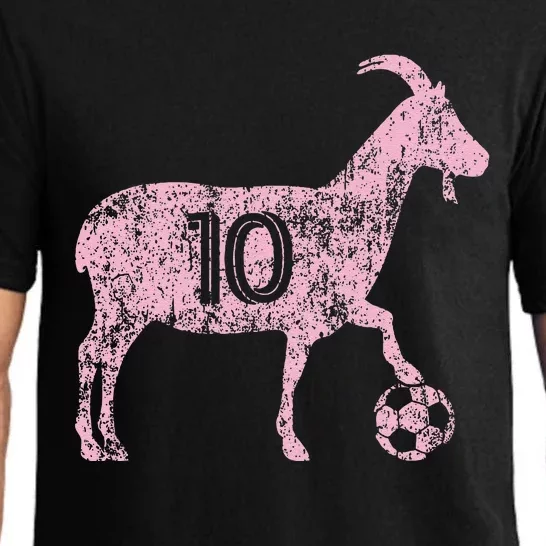 Goat 10 Funny Soccer Pajama Set