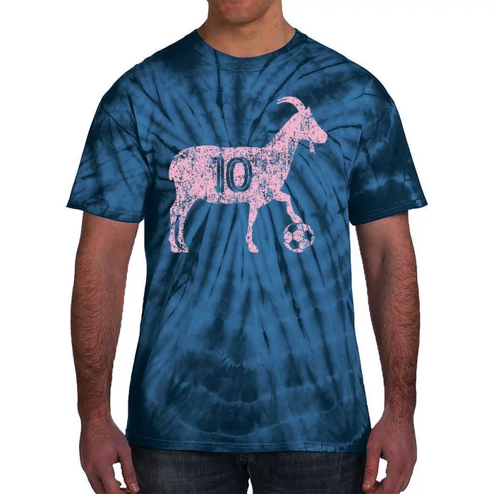 Goat 10 Funny Soccer Tie-Dye T-Shirt