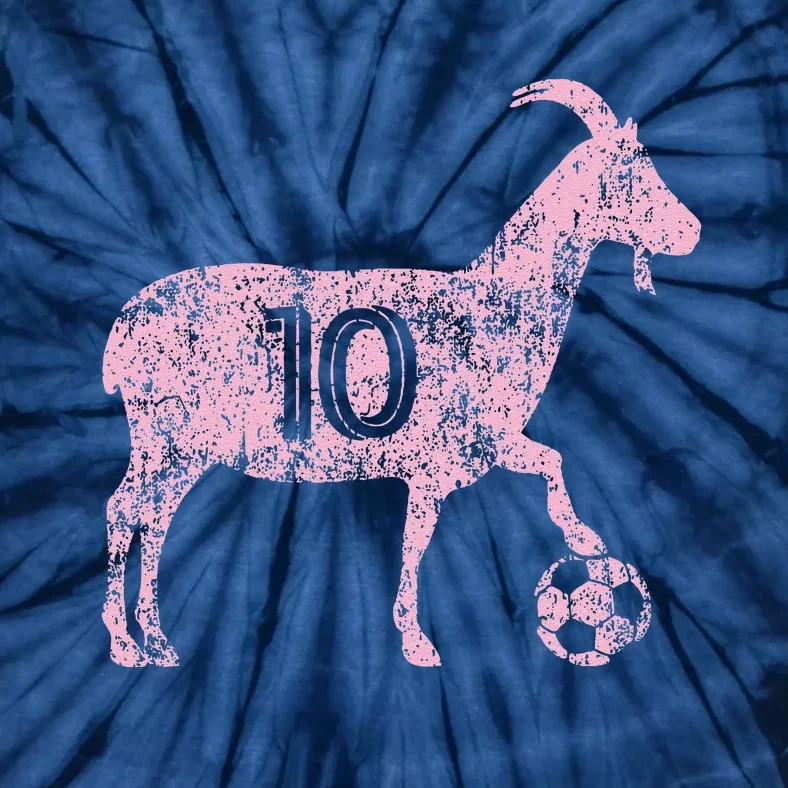 Goat 10 Funny Soccer Tie-Dye T-Shirt