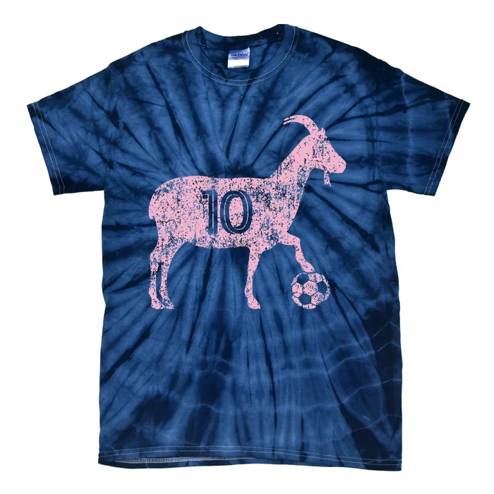 Goat 10 Funny Soccer Tie-Dye T-Shirt