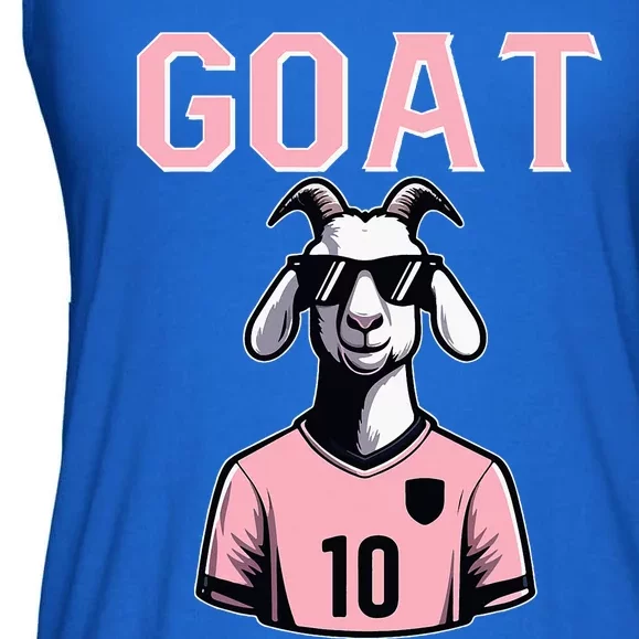 Goat 10 For Women Funny Soccer Ladies Essential Flowy Tank