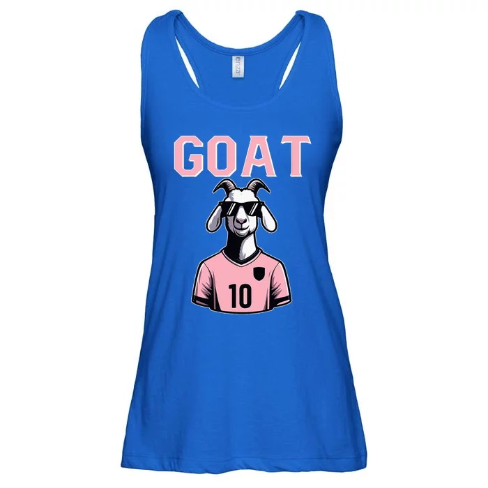 Goat 10 For Women Funny Soccer Ladies Essential Flowy Tank