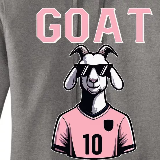 Goat 10 For Women Funny Soccer Women's Pullover Hoodie