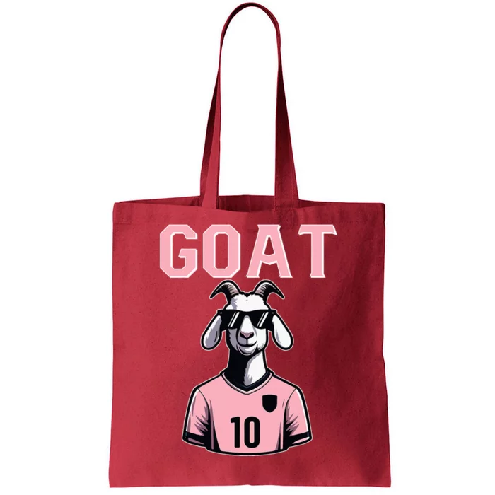 Goat 10 For Women Funny Soccer Tote Bag