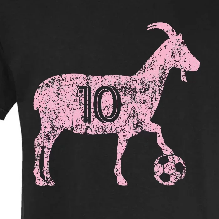 Goat 10 Funny Soccer Garment-Dyed Heavyweight T-Shirt