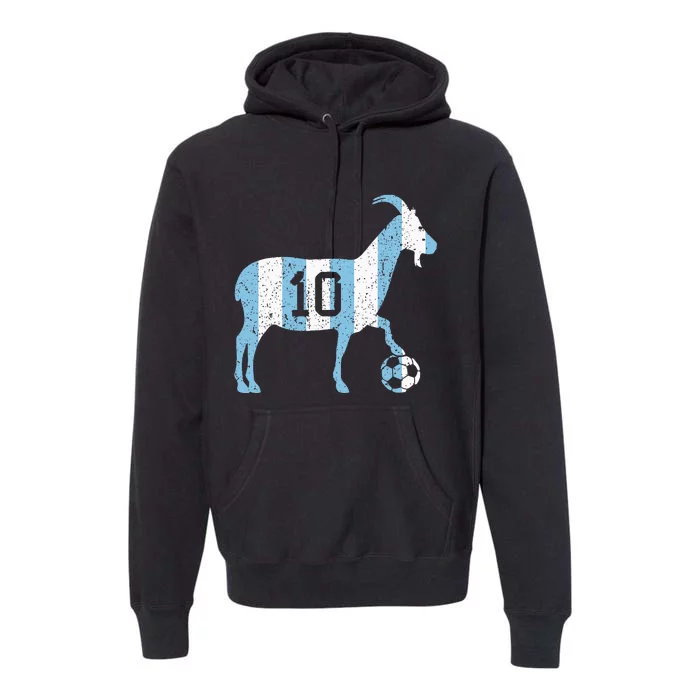 GOAT 10 for Funny Soccer Premium Hoodie