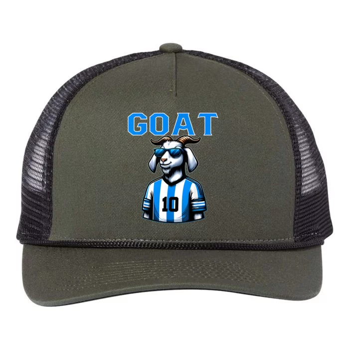 Goat 10 Funny Soccer Retro Rope Trucker Hat Cap