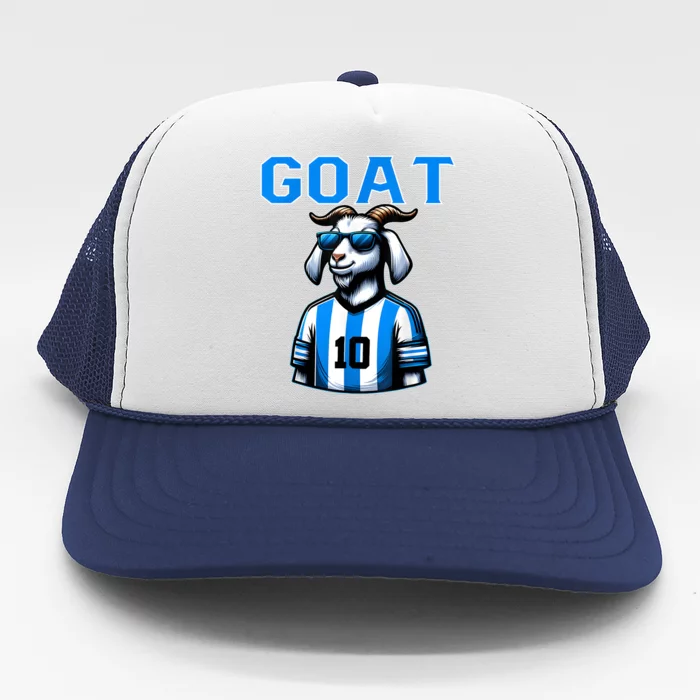 Goat 10 Funny Soccer Trucker Hat