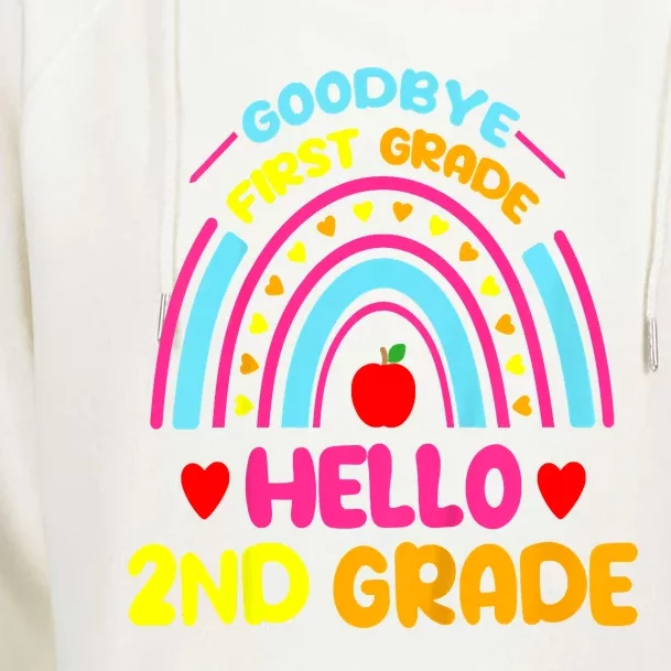 Goodbye 1st Grade Hello 2nd Grade Graduation Womens Funnel Neck Pullover Hood