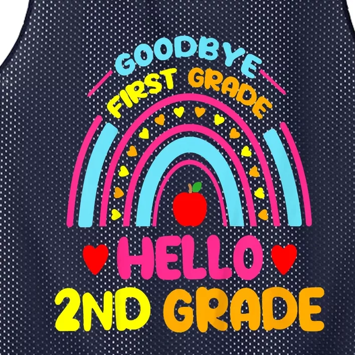 Goodbye 1st Grade Hello 2nd Grade Graduation Mesh Reversible Basketball Jersey Tank