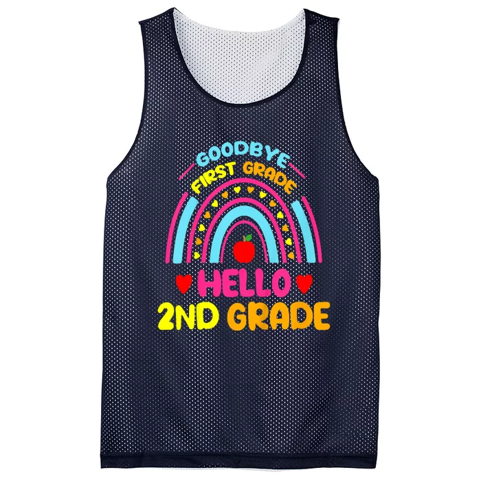 Goodbye 1st Grade Hello 2nd Grade Graduation Mesh Reversible Basketball Jersey Tank