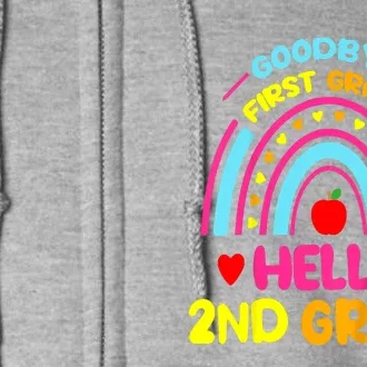 Goodbye 1st Grade Hello 2nd Grade Graduation Full Zip Hoodie