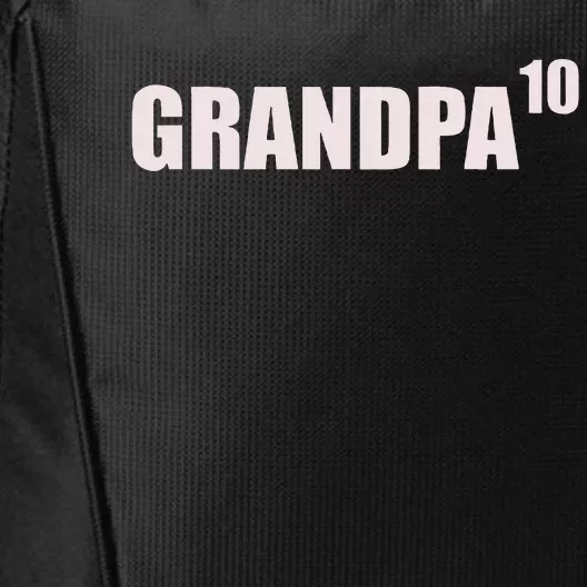 Grandpa 10 Grandkids 10th Time Cubed Grandpa Of Ten City Backpack