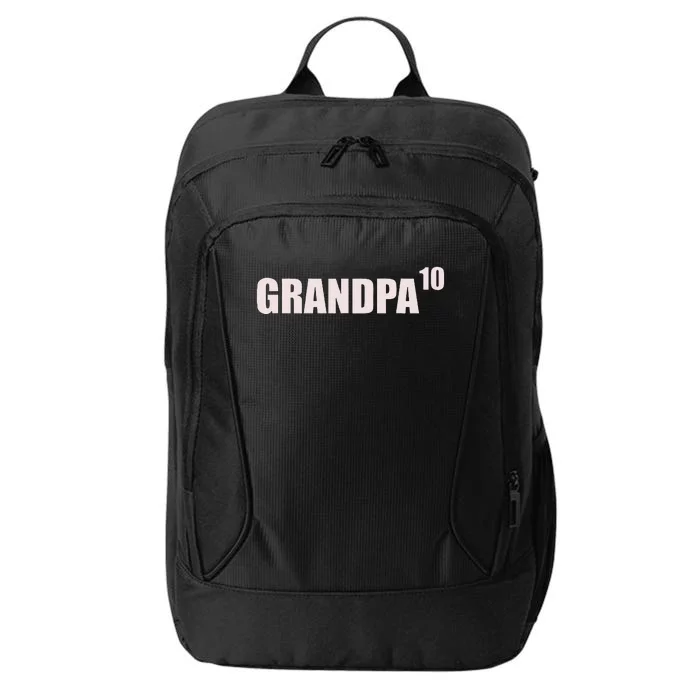 Grandpa 10 Grandkids 10th Time Cubed Grandpa Of Ten City Backpack