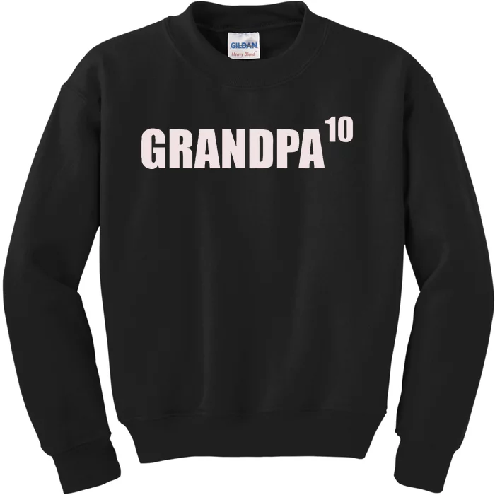 Grandpa 10 Grandkids 10th Time Cubed Grandpa Of Ten Kids Sweatshirt