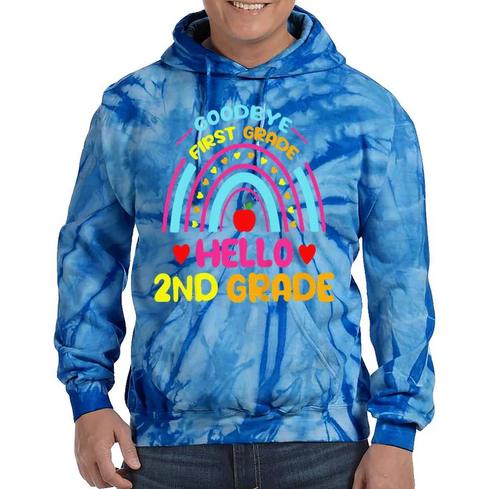 Goodbye 1st Grade Hello 2nd Grade Graduation Tie Dye Hoodie