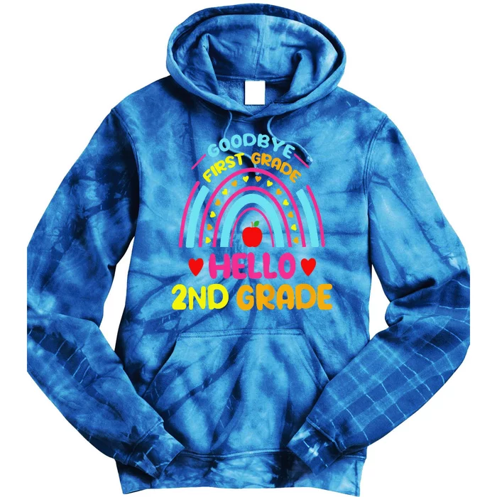 Goodbye 1st Grade Hello 2nd Grade Graduation Tie Dye Hoodie