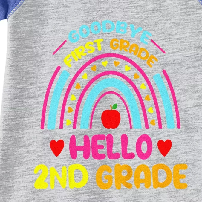 Goodbye 1st Grade Hello 2nd Grade Graduation Infant Baby Jersey Bodysuit