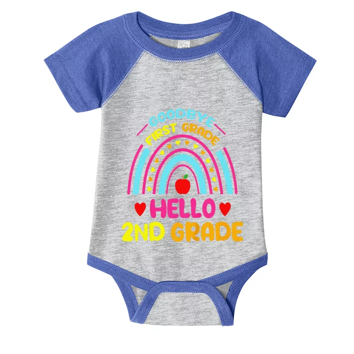 Goodbye 1st Grade Hello 2nd Grade Graduation Infant Baby Jersey Bodysuit