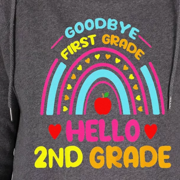 Goodbye 1st Grade Hello 2nd Grade Graduation Womens Funnel Neck Pullover Hood