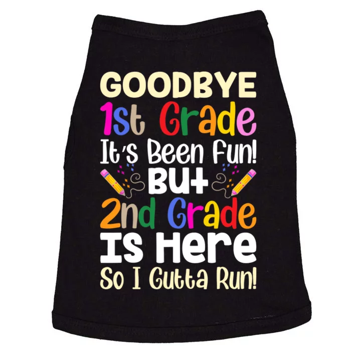 Goodbye 1st Grade Hello 2nd Grade Back To Shcool Outfit Doggie Tank