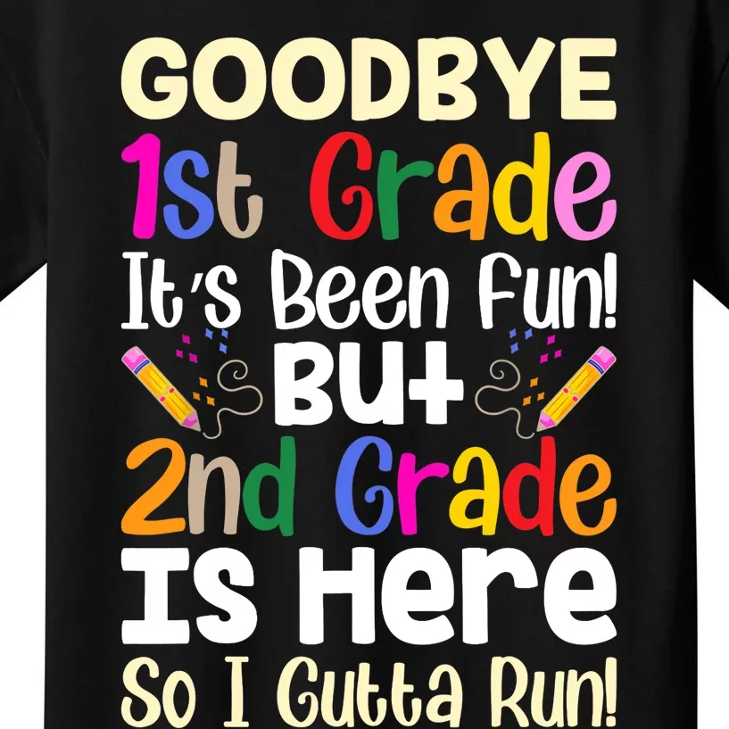 Goodbye 1st Grade Hello 2nd Grade Back To Shcool Outfit Kids T-Shirt