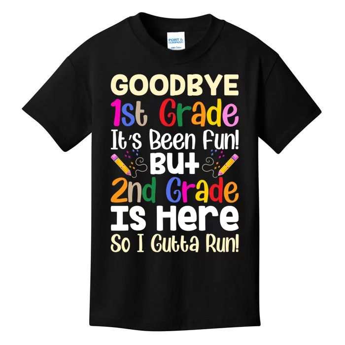 Goodbye 1st Grade Hello 2nd Grade Back To Shcool Outfit Kids T-Shirt