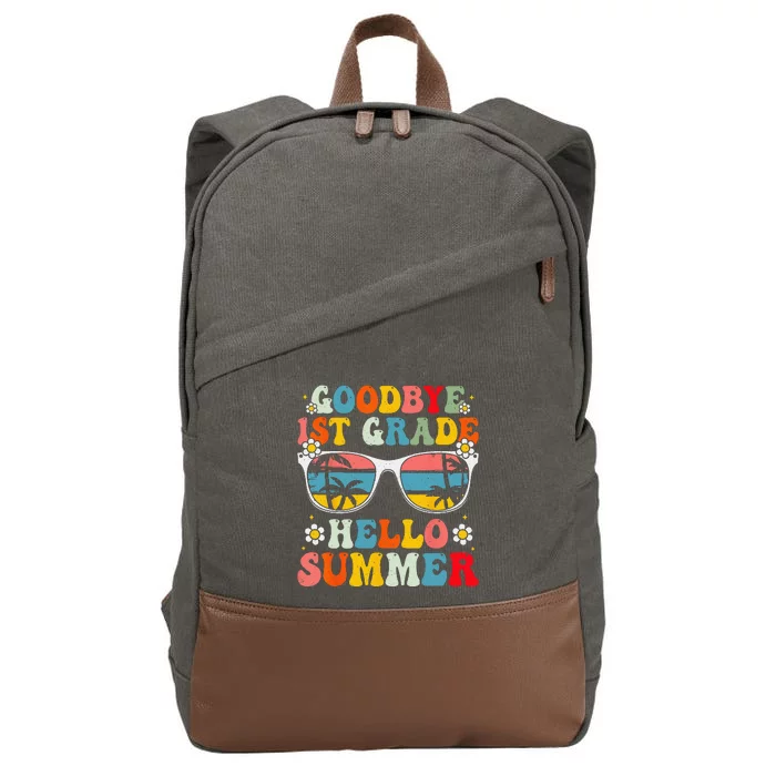 Goodbye 1st Grade Hello Summer Last Day Of School Cotton Canvas Backpack