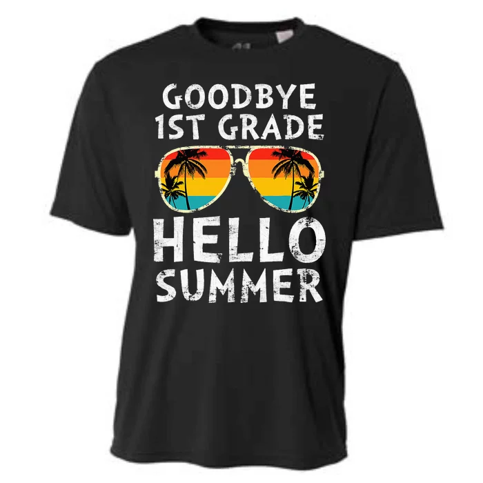 Goodbye 1st Grade Hello Summer Last Day Of School Cooling Performance Crew T-Shirt