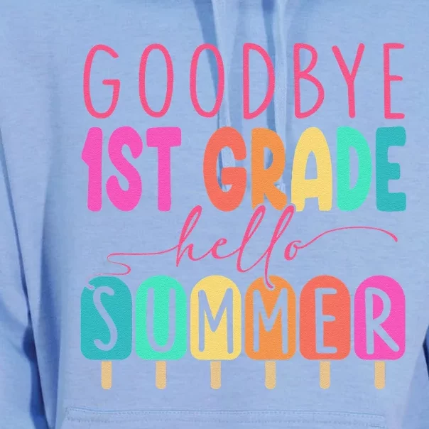 Goodbye 1st Grade Hello Summer First Grade Graduate Unisex Surf Hoodie