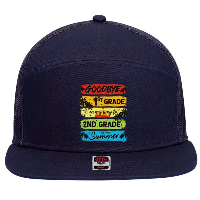 Goodbye 1st Grade Summer Graduation Teacher 7 Panel Mesh Trucker Snapback Hat