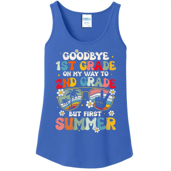 Goodbye 1st Grade Graduation To 2nd Grade Hello Summer Ladies Essential Tank