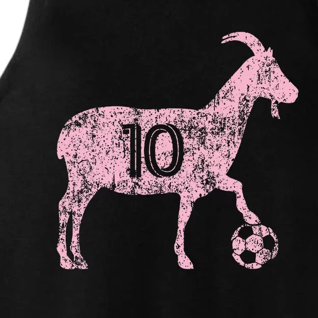 Goat 10 Hoodie For Funny Soccer Ladies Tri-Blend Wicking Tank