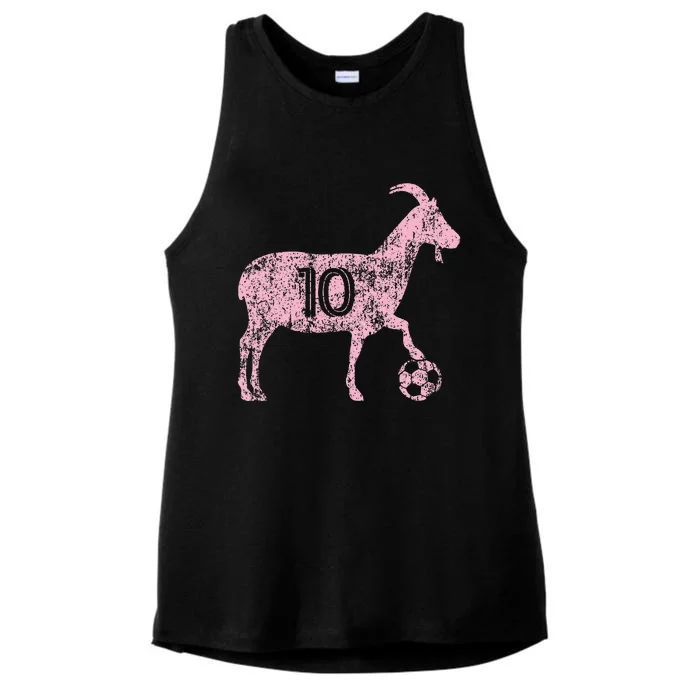 Goat 10 Hoodie For Funny Soccer Ladies Tri-Blend Wicking Tank