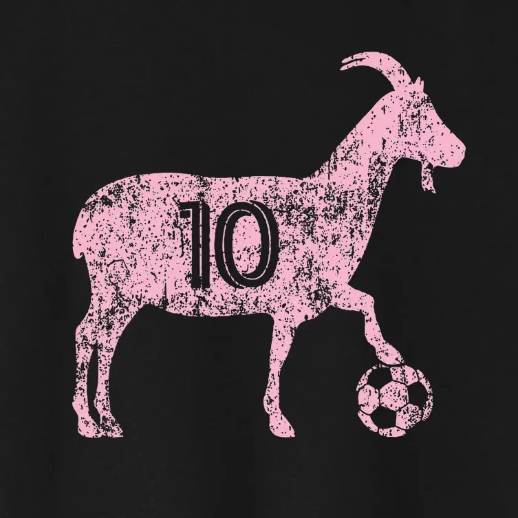 Goat 10 Hoodie For Funny Soccer Women's Crop Top Tee