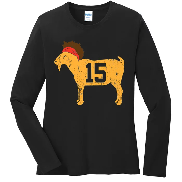 GOAT 15 MVP The Young Greatest of All Time Premium Ladies Long Sleeve Shirt