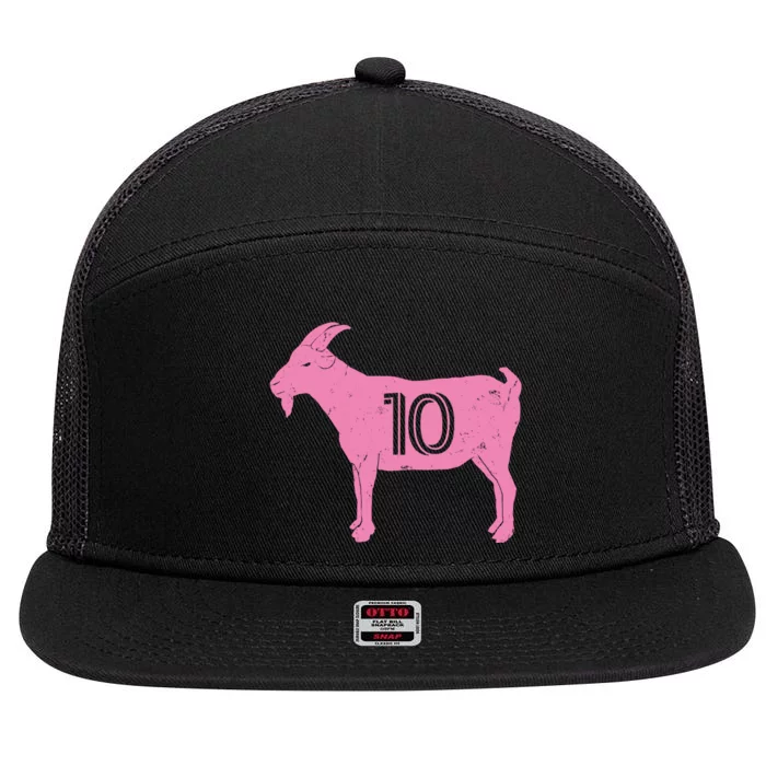 Goat 10 Miami Soccer 7 Panel Mesh Trucker Snapback Hat