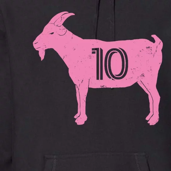 Goat 10 Miami Soccer Premium Hoodie