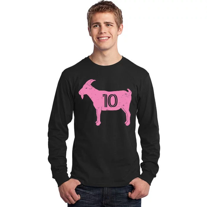 Goat 10 Miami Soccer Tall Long Sleeve T-Shirt