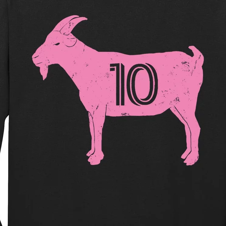 Goat 10 Miami Soccer Tall Long Sleeve T-Shirt