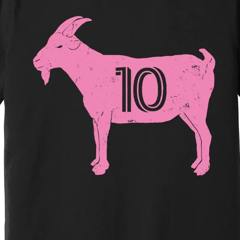 Goat 10 Miami Soccer Premium T-Shirt